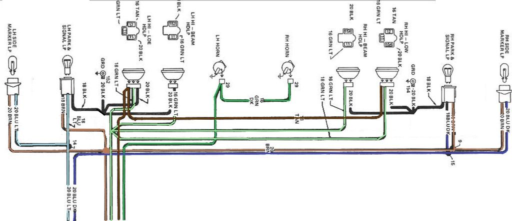1978 Headlight Wiring with Diagram